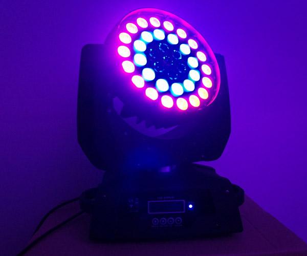 Luces móviles del efecto del arco iris de DJ LED del disco de la cabeza DMX512 de la etapa del lavado portátil de la luz LED